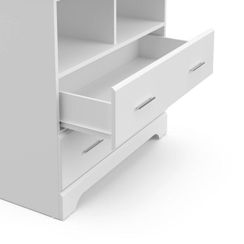 Storkcraft Brookside 2-Drawer Dresser with Changing Topper and Interlocking Drawers