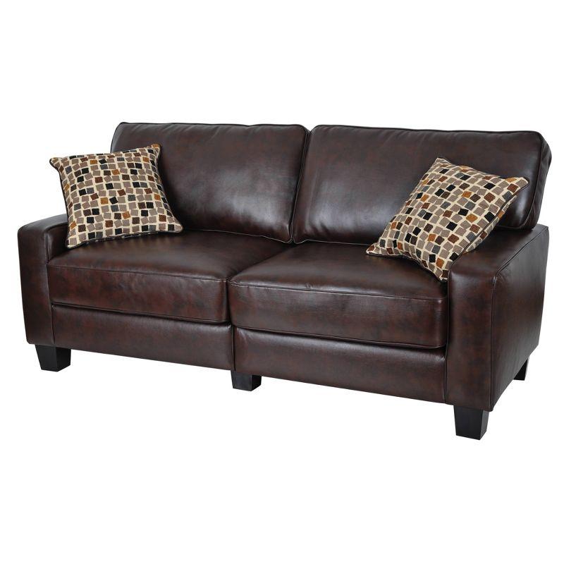 Serta Palisades 78" Track Arm Sofa, Easy Care Fabric, Soft Pillow Back, Pocket Coil Seat Cushions