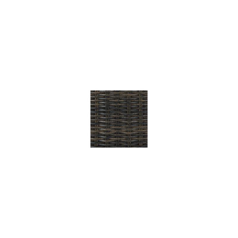 Beige and Brown Outdoor Resin Wicker Ottoman with Cushion