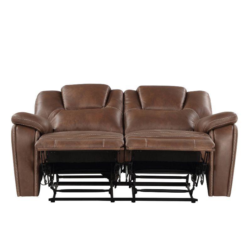 Katrine Manual Reclining Loveseat Brown - Steve Silver Co.