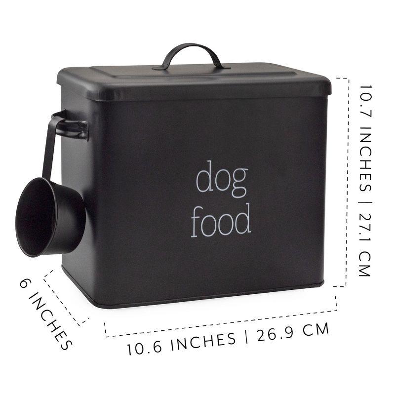 AuldHome Design Farmhouse Dog Food Canister 9QT; Retro Style Storage Bin for Pet Food