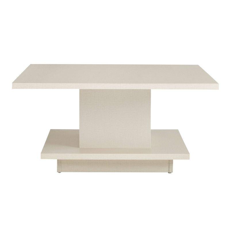 24/7 Shop At Home Traci 31" Square Coffee Table: Modern Design, Pedestal Base, MDF & Veneer