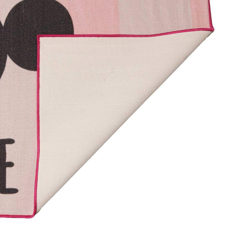 Licensed Disney Minnie Mouse Stripped Digital Printed Youth Area Rug