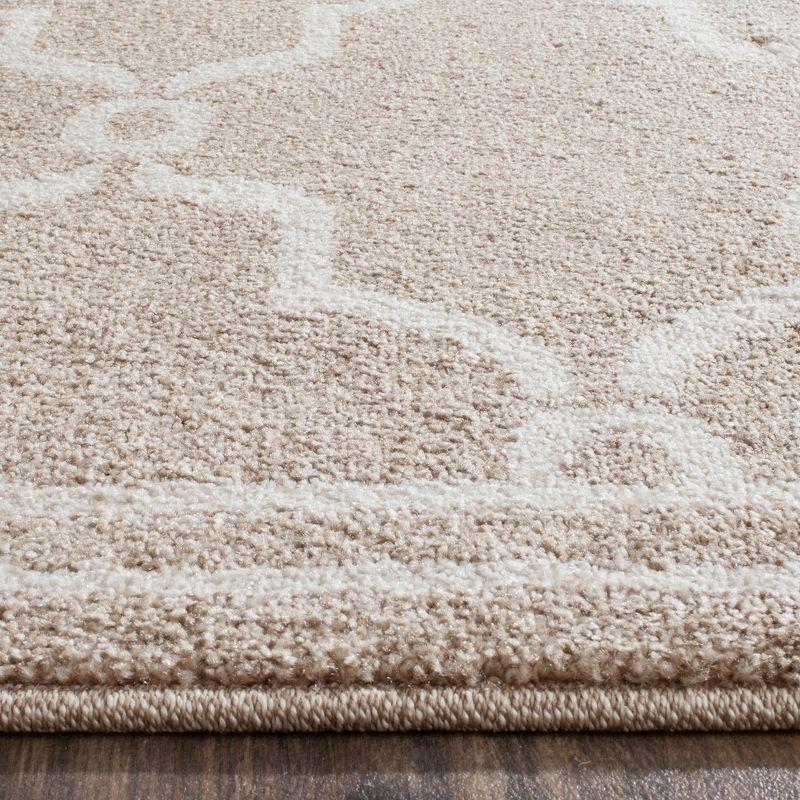 Reversible Wheat & Beige Easy-Care Synthetic Rug 3' x 5'