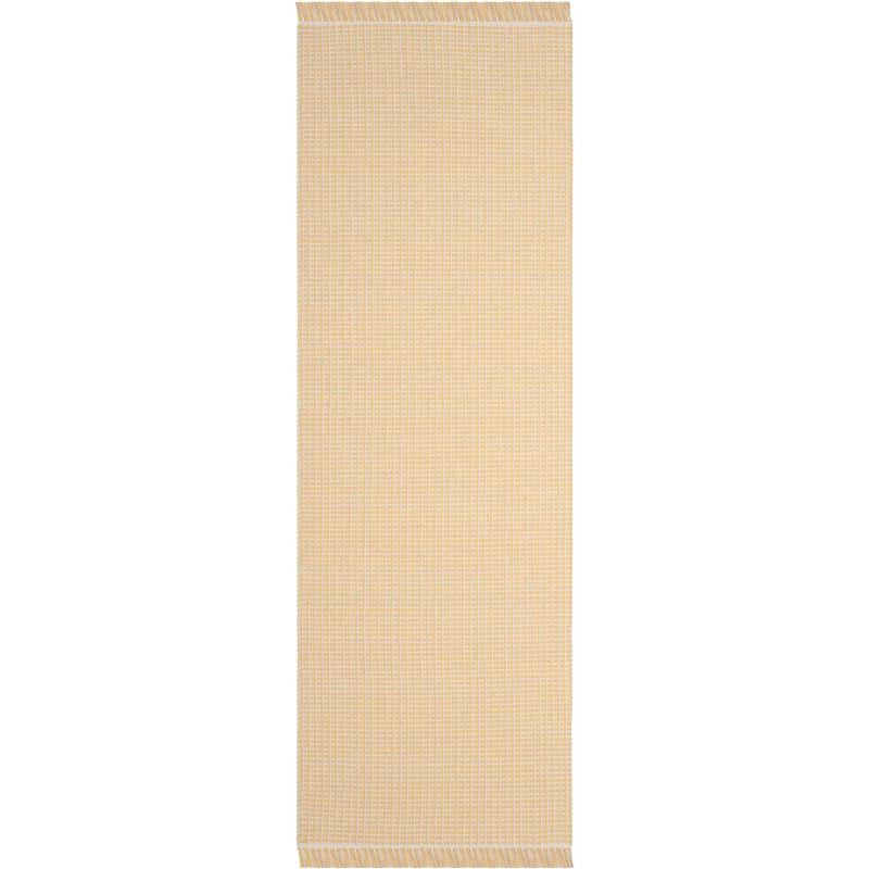 Montauk MTK340 Hand Woven Indoor Runner Rug - Ivory/Yellow - 2'3"x10' - Safavieh