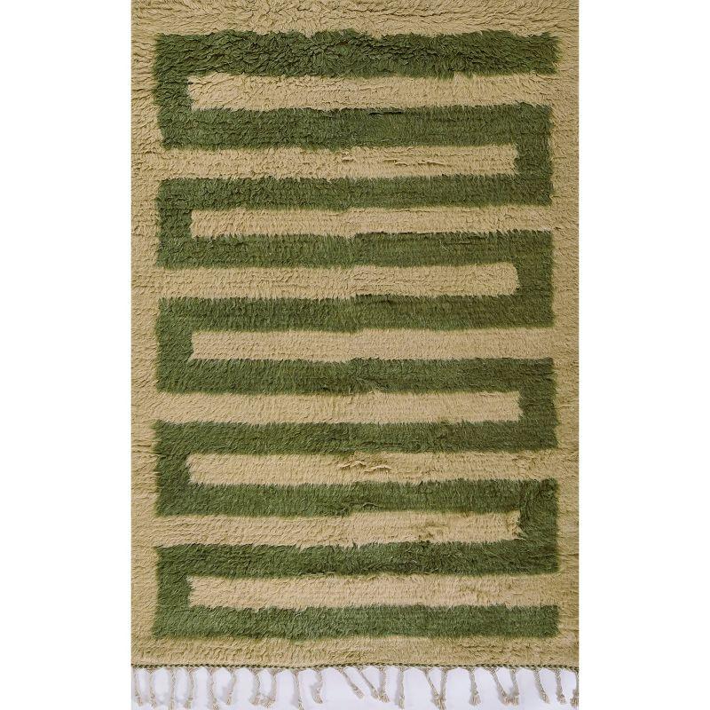 Momeni Neo Greek Key Geometric Handwoven Rug Green