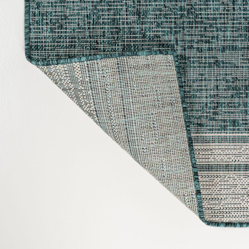 Alda Modern Minimalist Mingled Solid Indoor/Outdoor Area Rug - JONATHAN Y