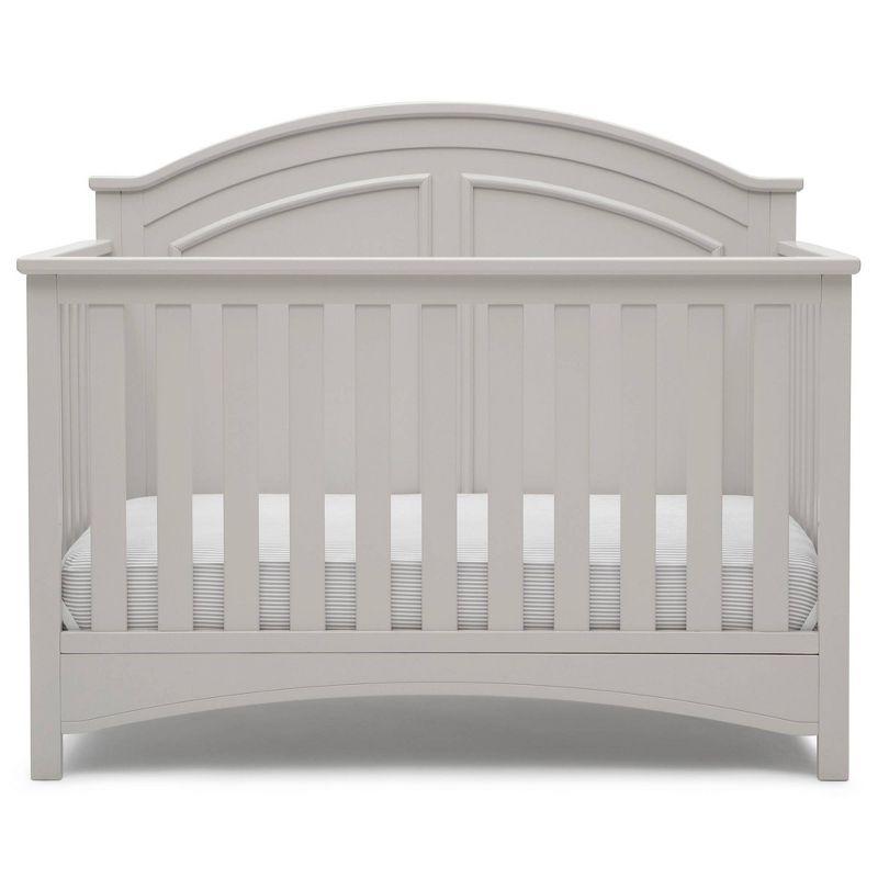 Moonstruck Gray 6-in-1 Convertible Crib with Crown Molding