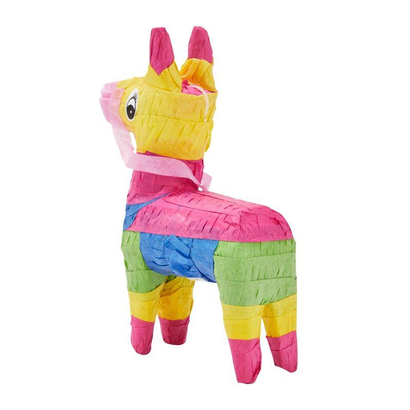 Juvale Mini Donkey Pinata - 3 Pack Small Mexican Pinatas for Cinco de Mayo, Mexican Fiestas, Birthday Parties (4 x 7.5 x 2 In)