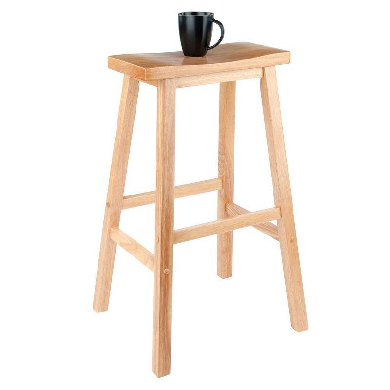 Natural Beech Wood 29" Saddle Seat Bar Stool