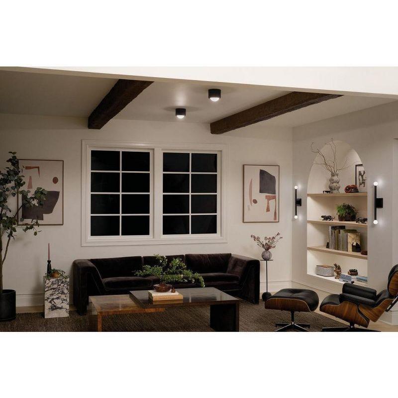 Tibbi Black Glass LED Flush Mount Ceiling Light