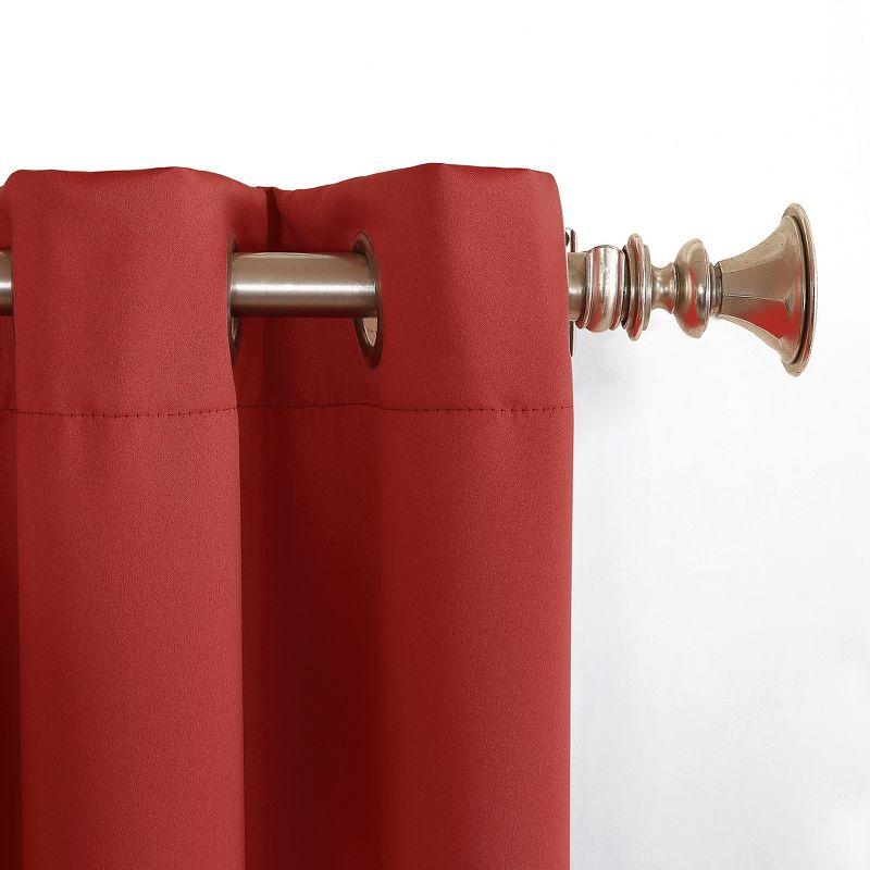 40"x84" Sun Zero Room Darkening Lazlo Grommet Curtain Panel Brick Red: Modern, Energy Efficient, Noise Reduction