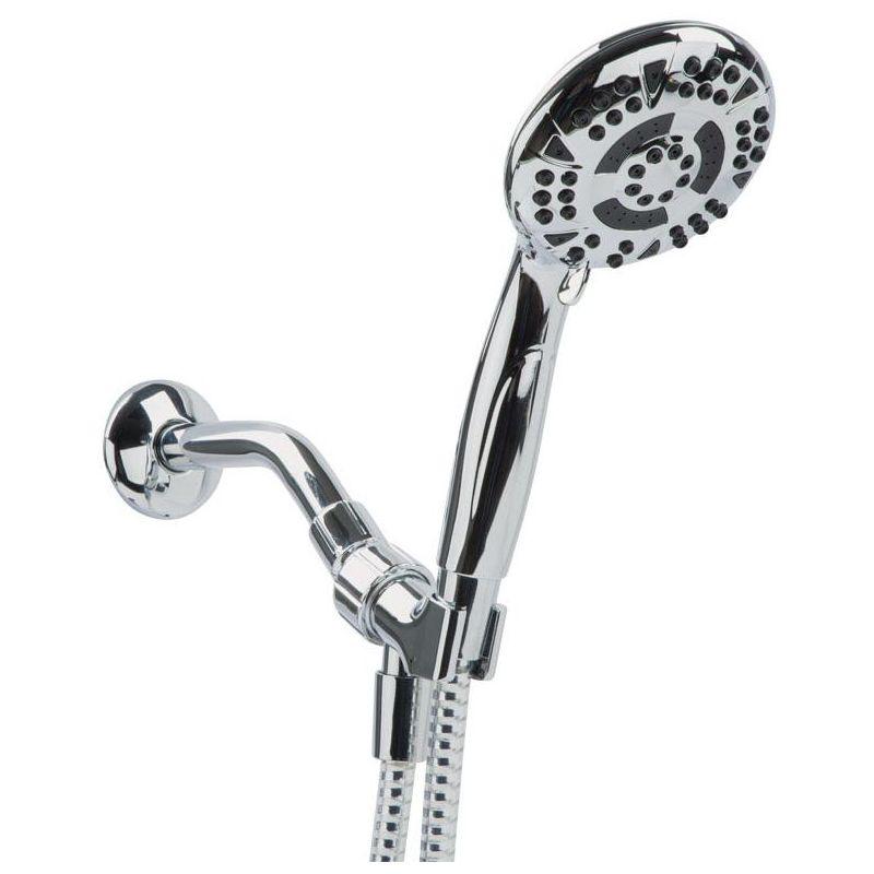 OakBrook Chrome 5-Setting Handheld Showerhead with Wall Mount