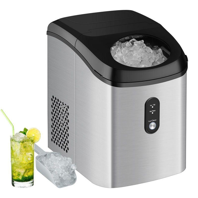 Compact Nugget Ice Maker, 33 lbs/Day Countertop Ice Maker with Soft Chewy Pellet Ice