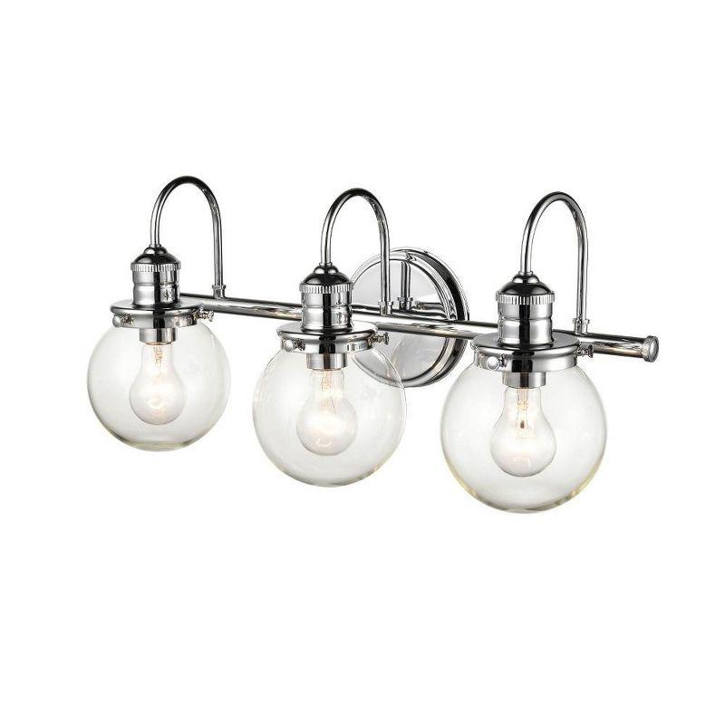 Ella Matte Black 3-Light Industrial Vanity Fixture