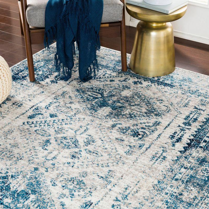 Livabliss 7'10"x10'2" Melissa Traditional Rugs Blue: Stain & Fade-Resistant, Medium Pile, Indoor Use
