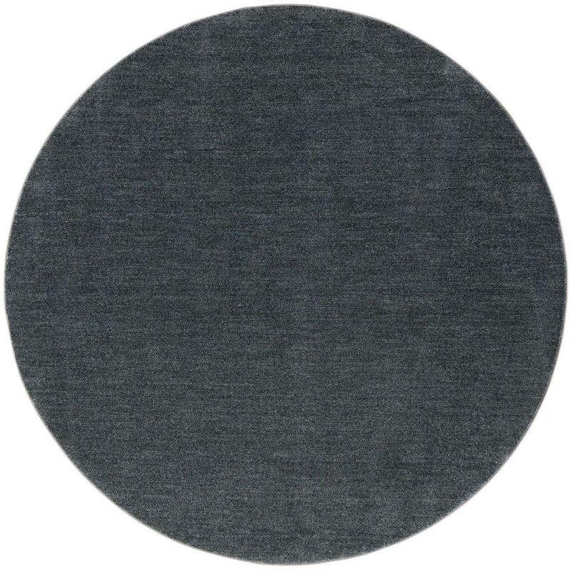 Lasa Green 4' Round Hand-knotted Synthetic Rug