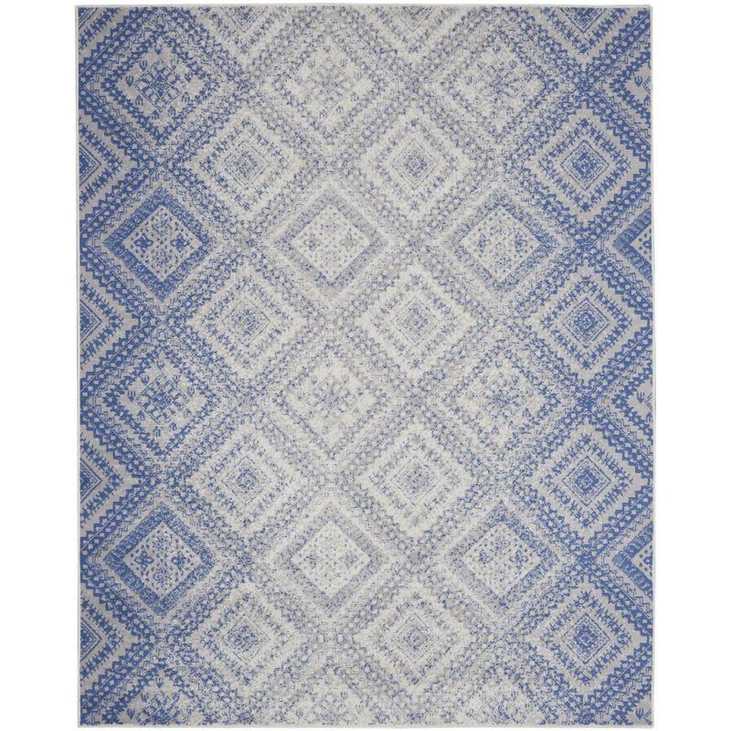 Nourison Whimsicle WHS17 Indoor only Area Rug - Ivory Blue 8'4" x 11'6"