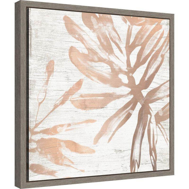 Amanti Art Neutral Palm Fossil VI by June Erica Vess Canvas Wall Art Print Framed 16 x 16-in.