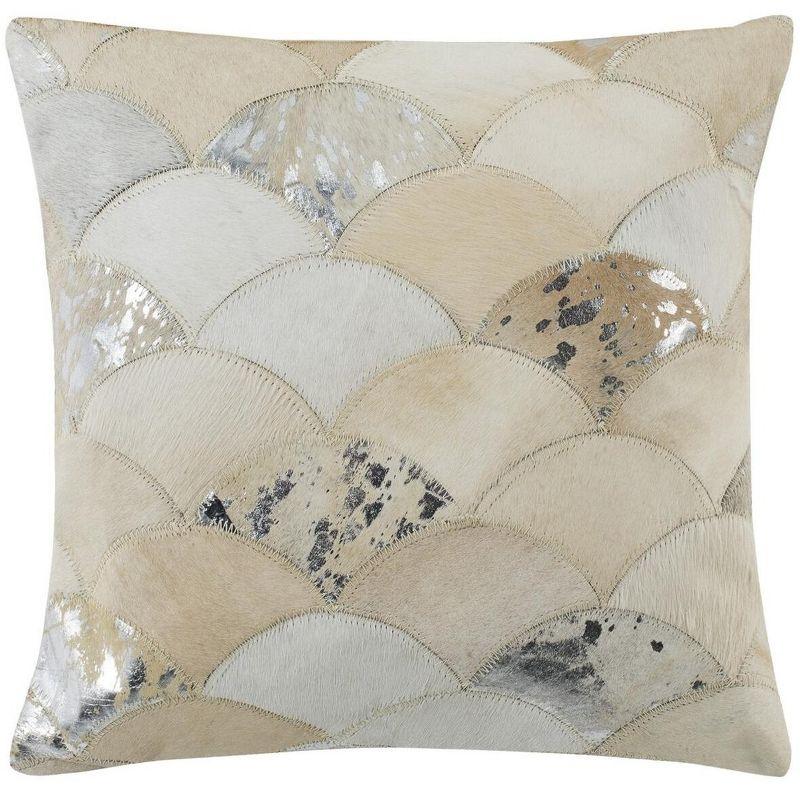 Safavieh Geometric Cowhide Reversible Throw Pillow