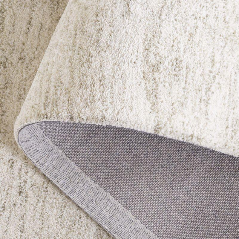 Ebony EBN221 Handmade Tufted Area Rug - Light Grey/Beige - 4'-0" x 6'-0" - Safavieh