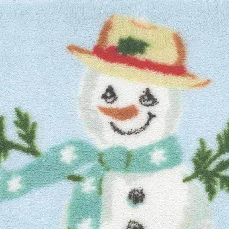 Coastal Snowman Cotton Bath Rug