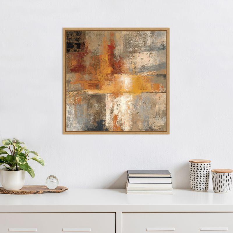 Amanti Art Silver and Amber Crop by Silvia Vassileva Framed Canvas Wall Art