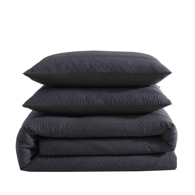 King Black Polyester Gathered Bedspread Cover Set