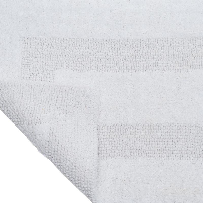 Hastings Home White 100% Cotton Long Bath Mat 60" x 24"