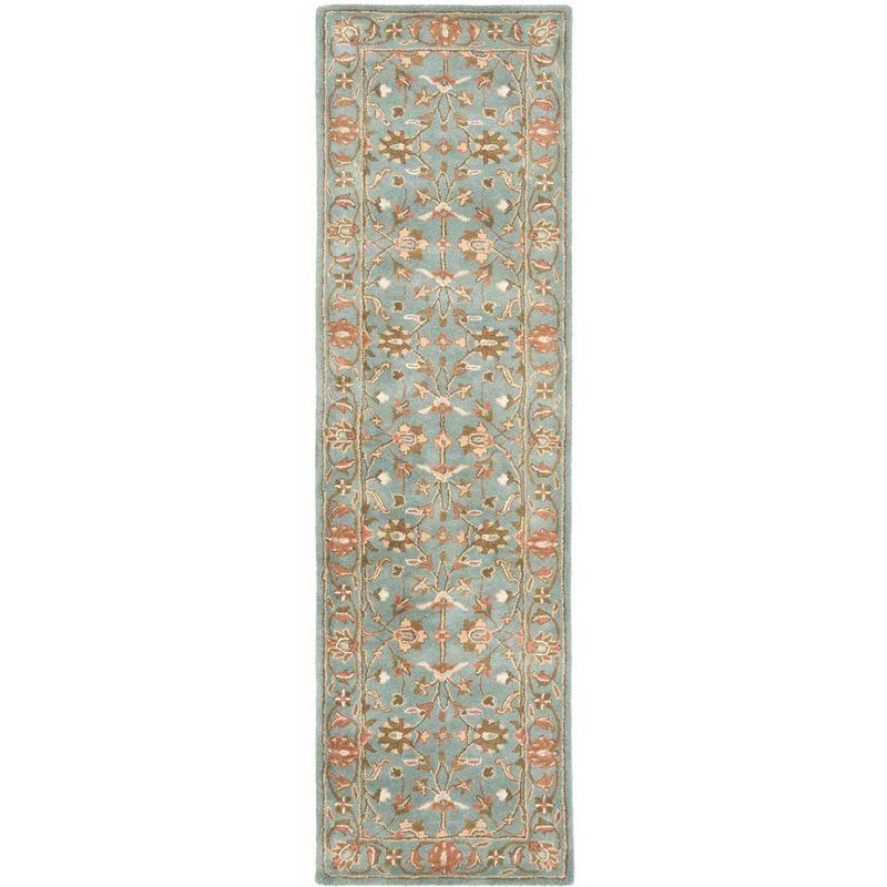 Heritage HG969 Hand Tufted Runner Rug - Blue/Blue - 2'3"x18' - Safavieh.