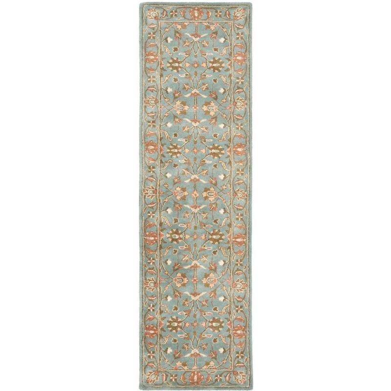 Heritage Blue Hand-Tufted Wool Runner Rug, 2'3" x 8'