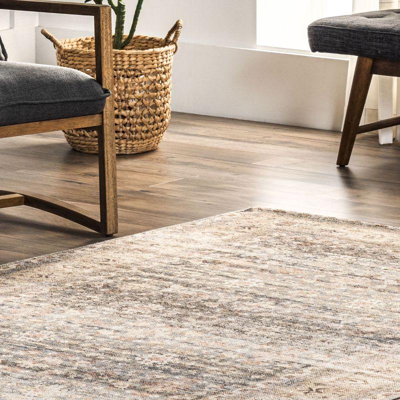 Nuloom Lesley Handmade Flatweave Cotton Blend Distressed Vintage Indoor Area Rug