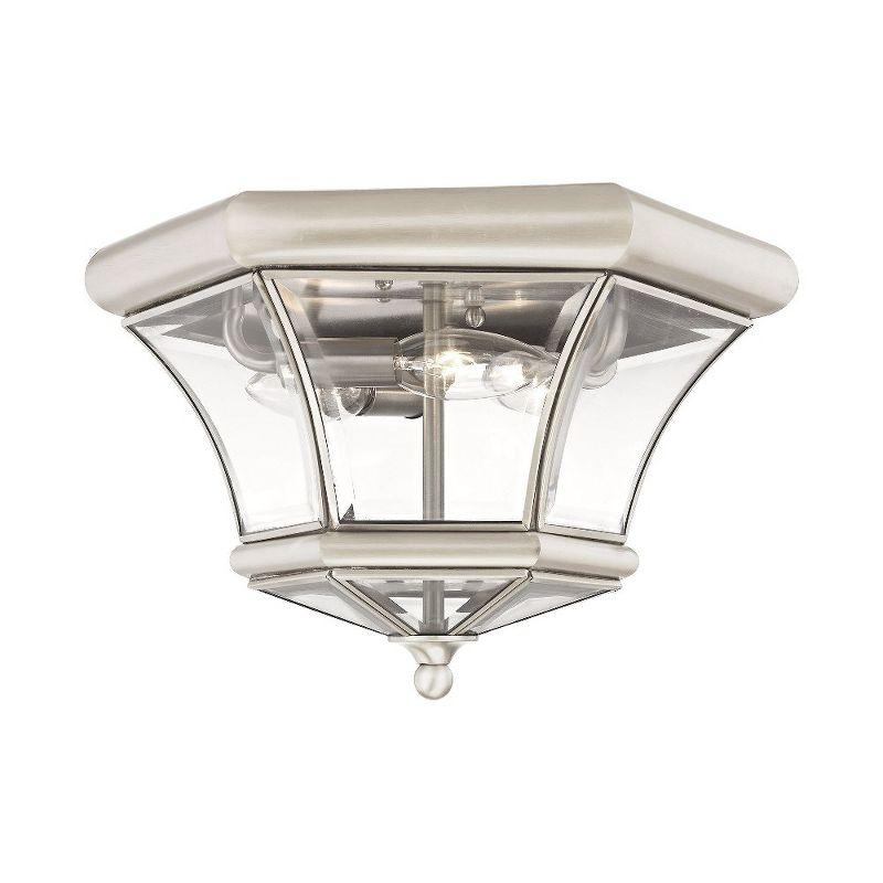 Livex Lighting Monterey/Georgetown 3 - Light Flush Mount in  Brushed Nickel