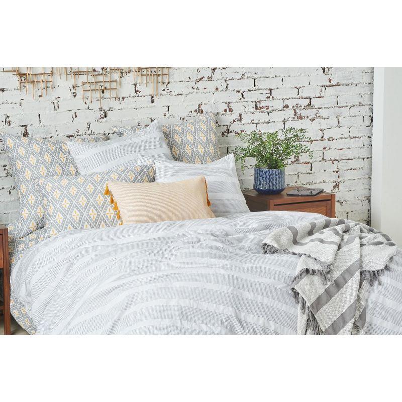 Mason Light Gray Cotton Full/Queen Bedspread Cover