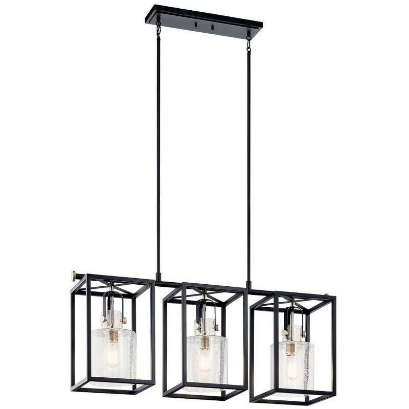 Kitner™ 3 Light Linear Chandelier Black