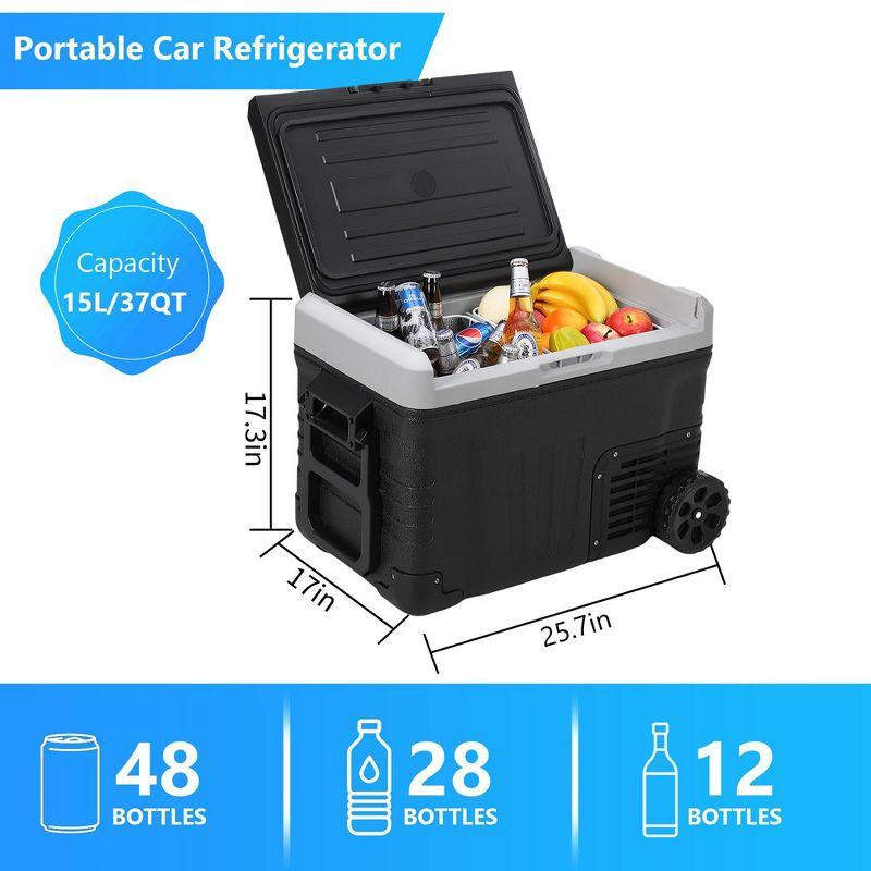 Portable Refrigerator, Portable Freezer, 37 Quart(35L) Electric Cooler