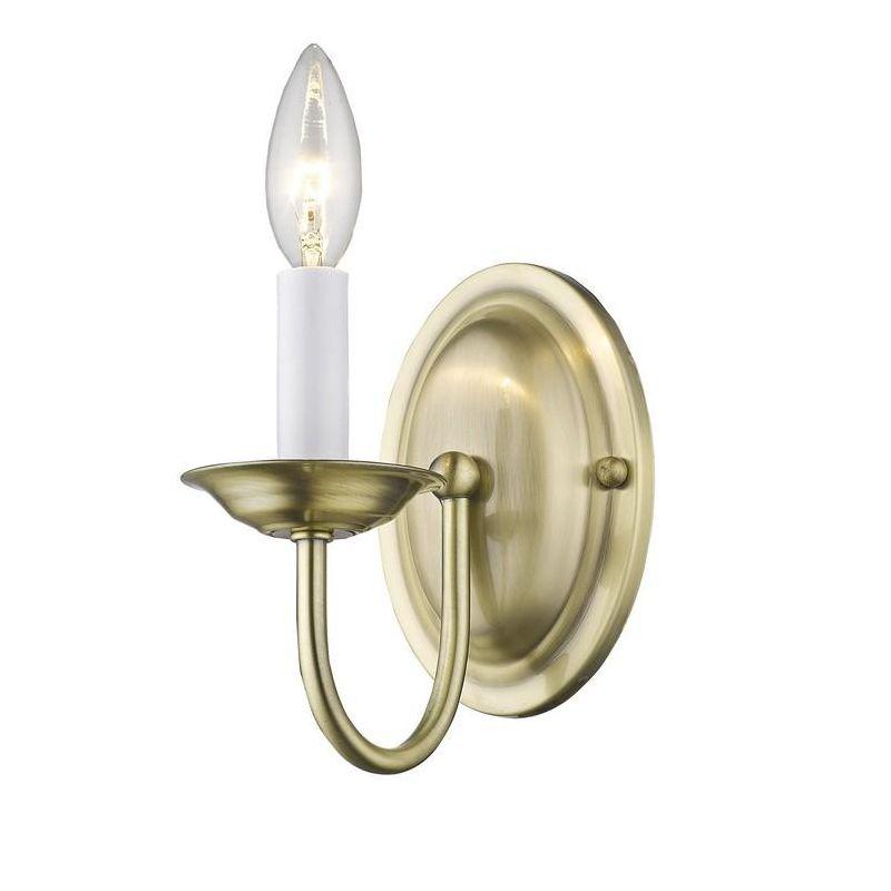 Livex Lighting Home Basics 1 - Light Wall Light in  Antique Brass