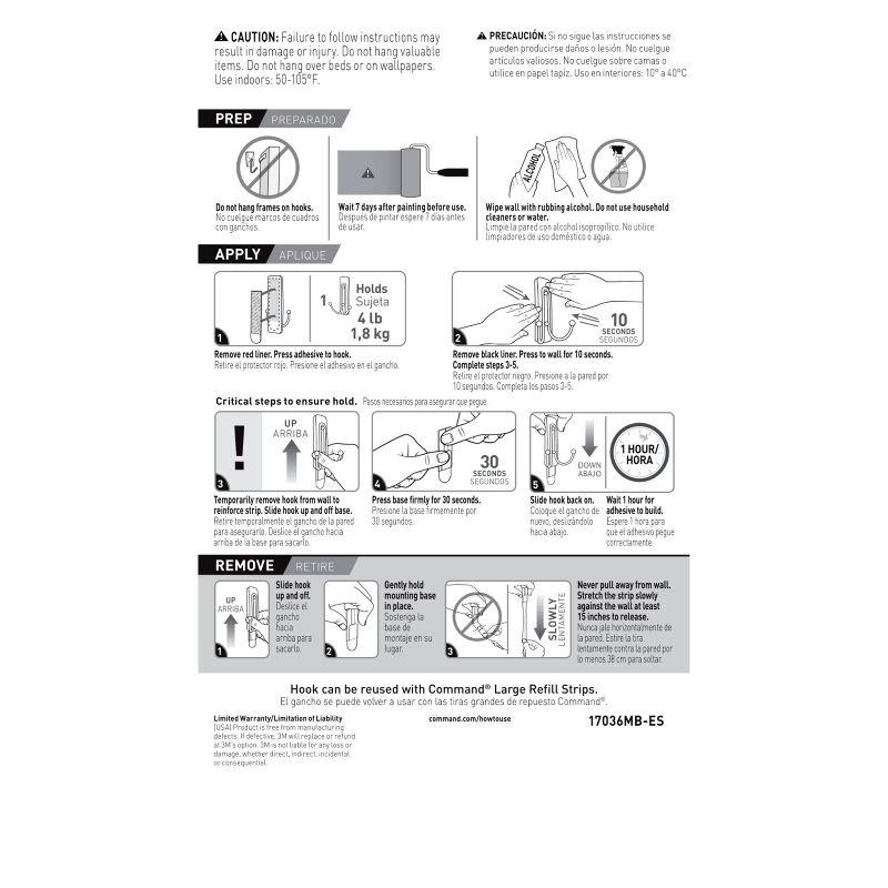 Command Large Sized Double Decorative Hooks