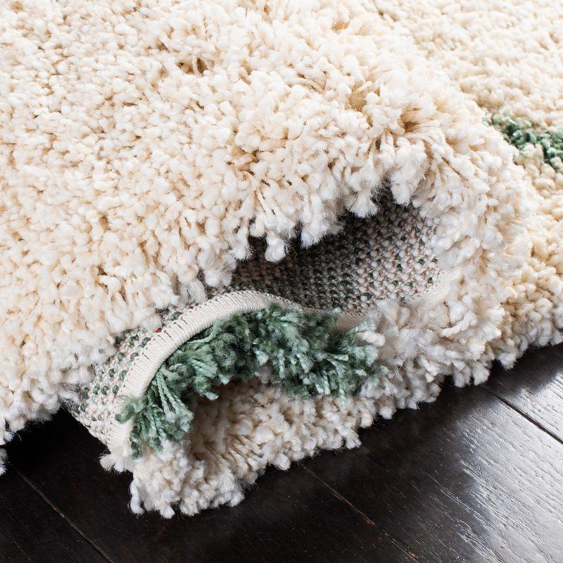 Hudson Shag SGH280 Power Loomed Area Rug - Ivory/Green - 5'3"x7'6" - Safavieh.