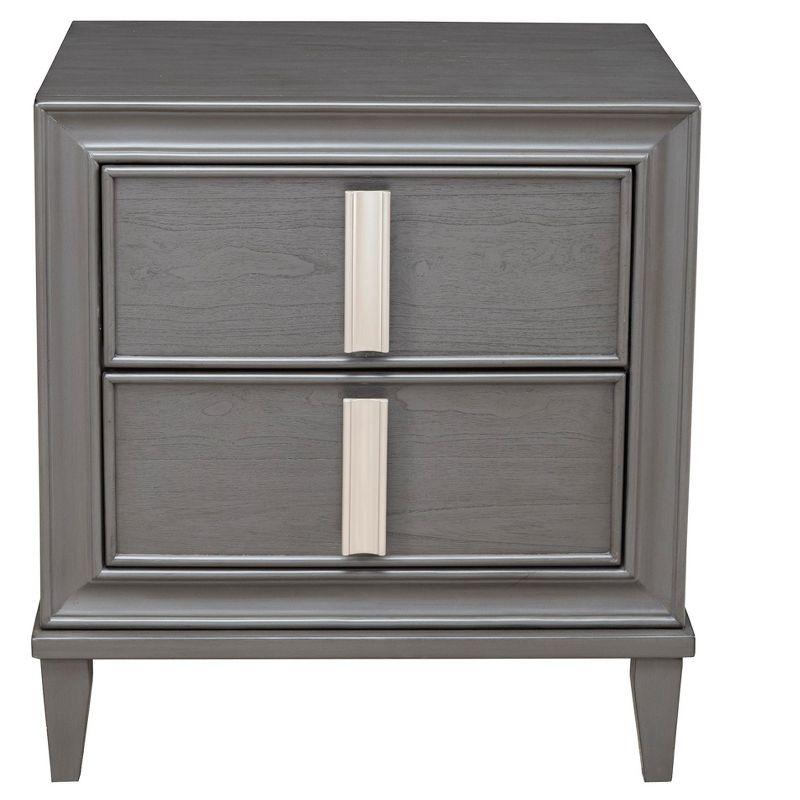 Alpine Furniture Lorraine Nightstand, Grey