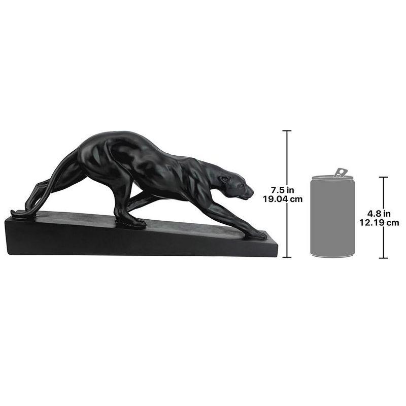 Art Deco Black Resin Panther on the Prowl Statue