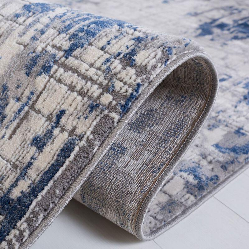 Meadow 100 MDW178 Power Loomed Indoor Area Rug - Ivory Grey/Blue - 9'x12' - Safavieh