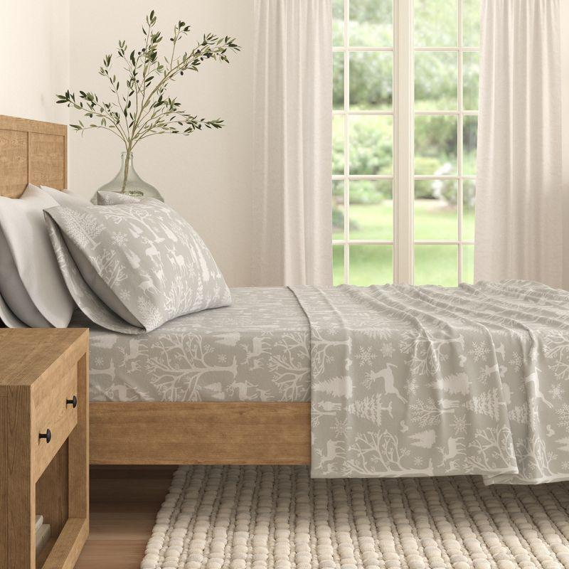 100% Turkish Cotton Holiday Printed Flannel Sheet Set