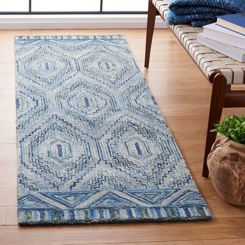 Aspen APN823 Hand Tufted Runner Rug - Grey/Blue - 2'3"x8' - Safavieh.