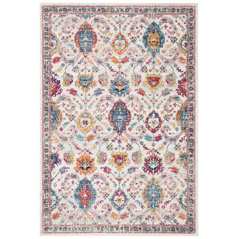 Evoke EVK255 Power Loomed Area Rug - Cream/Orange - 5'3"x7'6" - Safavieh.