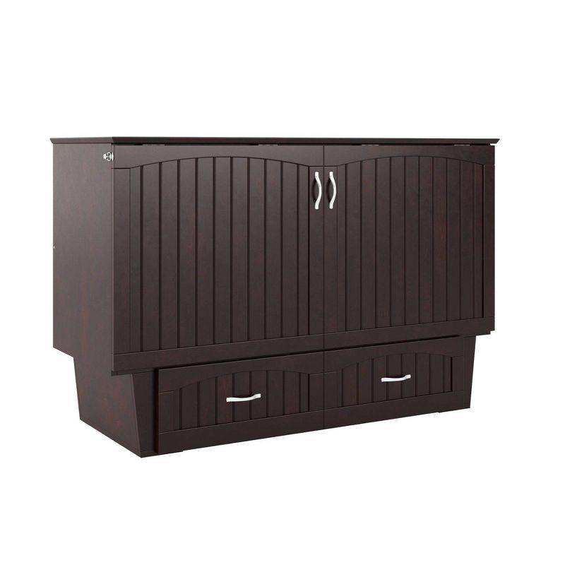 Nantucket Queen Murphy Bed Chest with CoolSoft Memory Foam Mattress