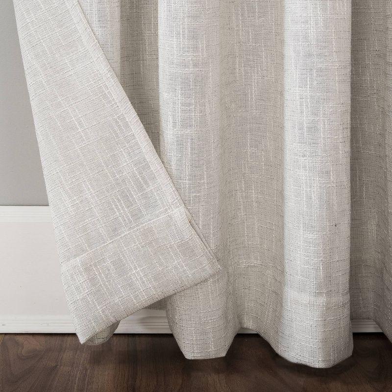 Scott Living Sheer Wallis Crosshatch Slub Textured Linen Rod Pocket Curtain Panel