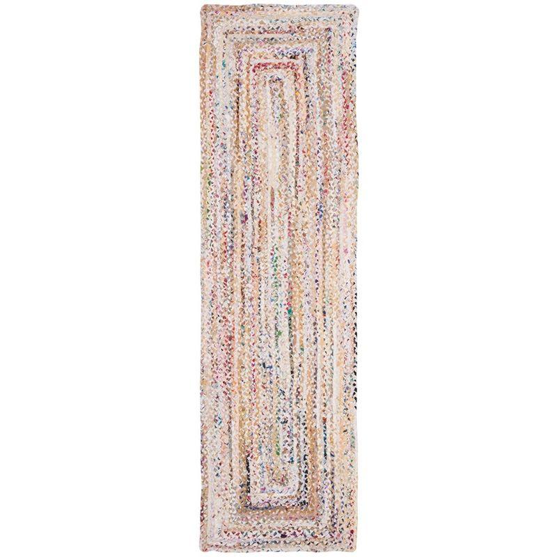 Braided BRD210 Hand Woven Runner Rug - Ivory/Multi - 2'3"x10' - Safavieh.