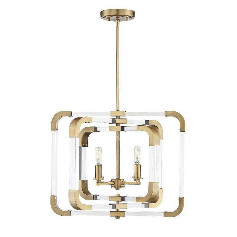 Savoy House Rotterdam 4 - Light Semi-Flush Mount in  Warm Brass