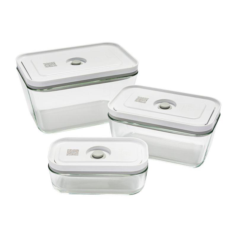 ZWILLING J.A. Henckels ZWILLING Fresh & Save 3-Piece Glass Food Storage Container, Meal Prep Container- Assorted Sizes